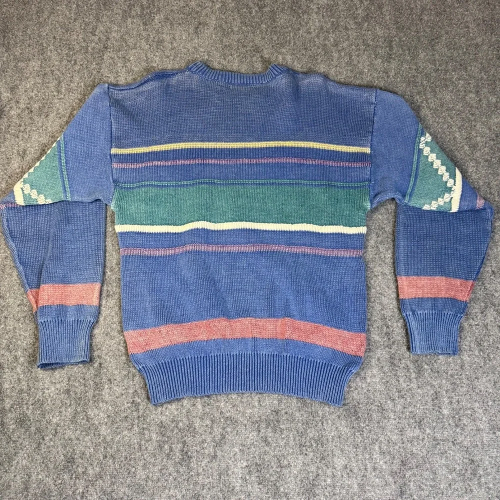 Vintage Union Bay Colorful Artsy Geometric Chunky Grandpa‎ Sweater Size XL
